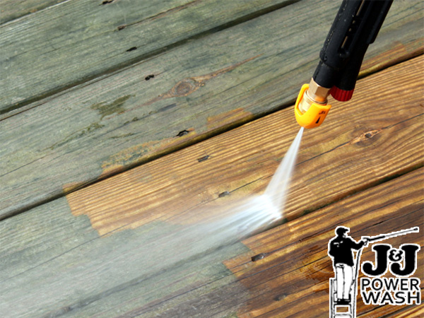 Powerwashing Wood Deck