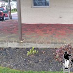 Brick Patio Before Power Washing