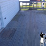 Composite Deck before Pressure Washing Composite Deck before Pressure Washing