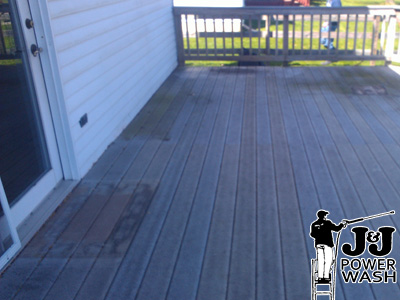 Composite Deck before Pressure Washing Composite Deck before Pressure Washing