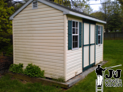 Vinyl Shed Siding Power Washing