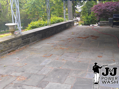 Powerwashing Stone Patio Powerwashing Stone Patio