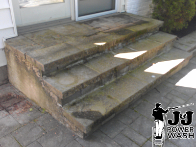 Stone Patio Powerwashing