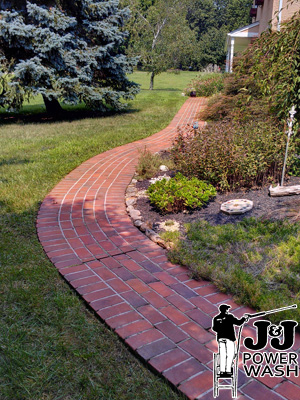 Brick Walkway Power Wash Brick Walkway Power Wash