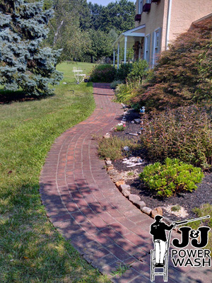 Brick Walkway Pressure Wash Brick Walkway Pressure Wash