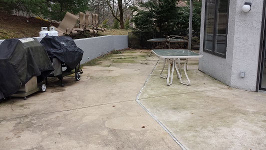 Villanova Concrete Patio Before 